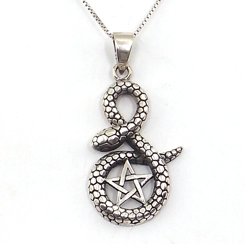 Colgante de plata de ley de Pentagrama de 35x20mm aprox. Con cadena de 45cm