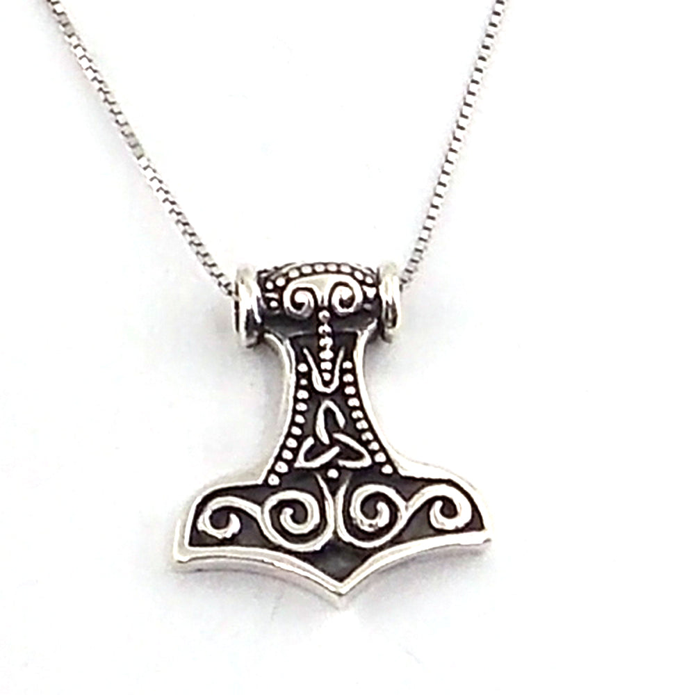 Colgante de plata de ley de Martillo de Thor de 25x22mm aprox. Con cadena de 45cm