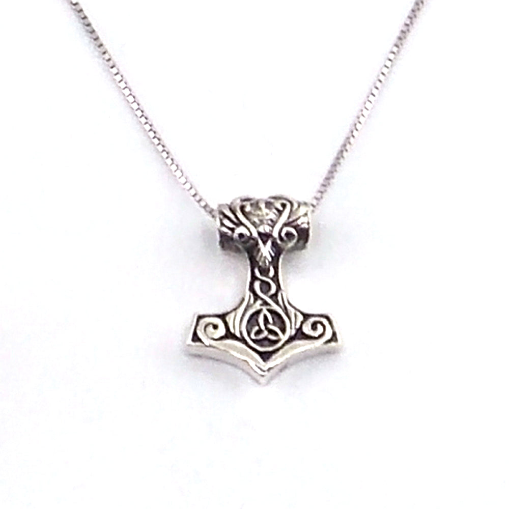 Colgante de plata de ley de Martillo de Thor de 20x15mm aprox. Con cadena de 45cm