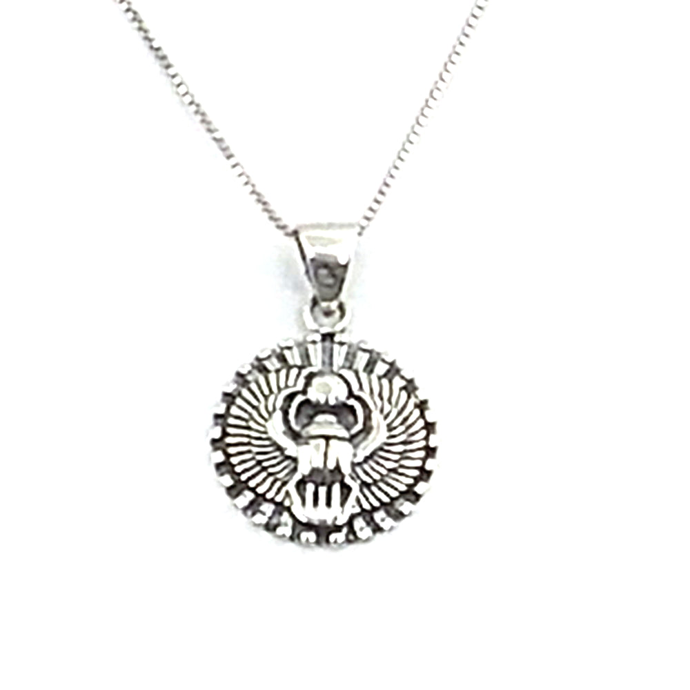 Colgante de plata de ley de escarabajo de 18mm aprox. Con cadena de 45cm