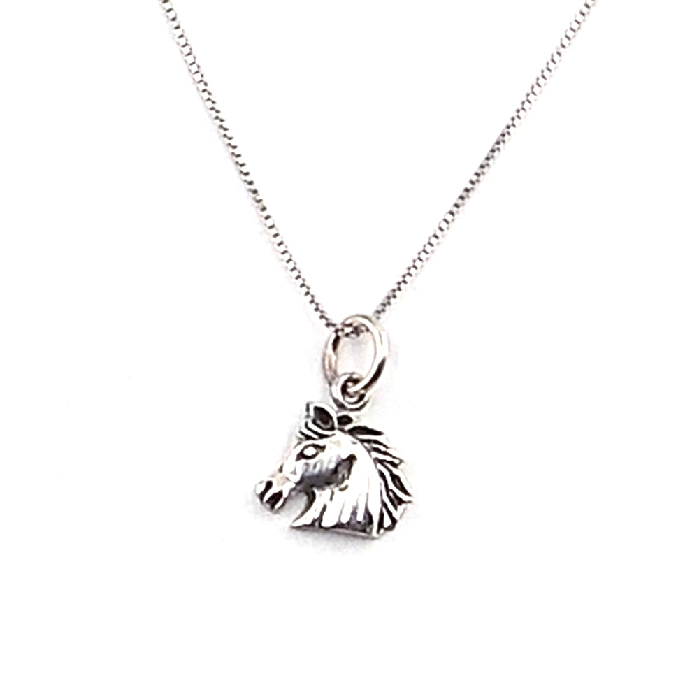 Colgante de plata de ley de Caballo de 16x14mm aprox. Con cadena de 45cm