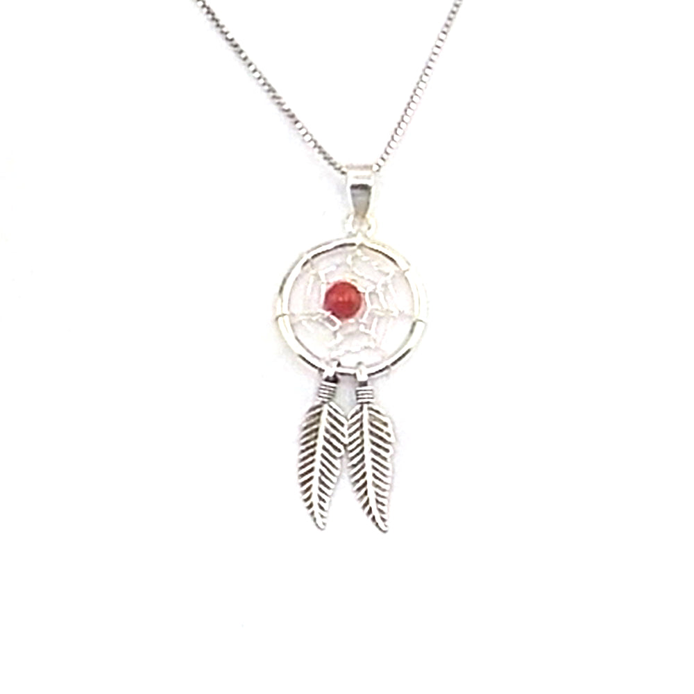 Colgante de plata de ley de atrapasueños de 36x17mm aprox. Con cadena de 45cm