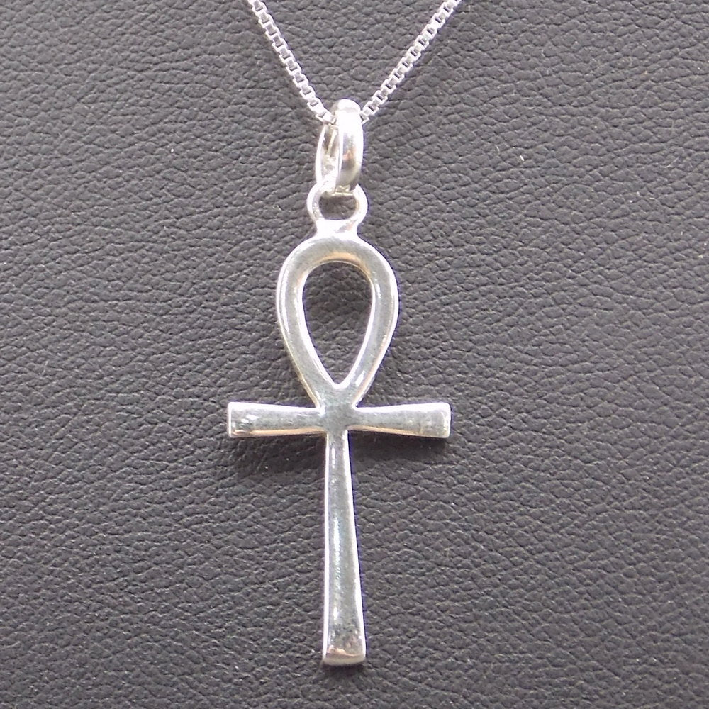 Colgante de plata de ley de Ankh de 35x16mm aprox. Con cadena de 45cm