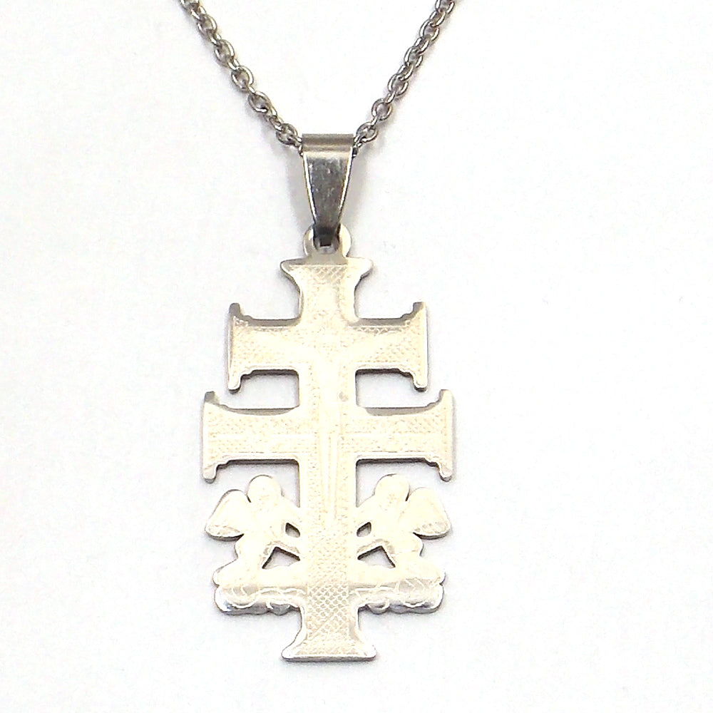 Colgante de Cruz de Caravaca de acero
