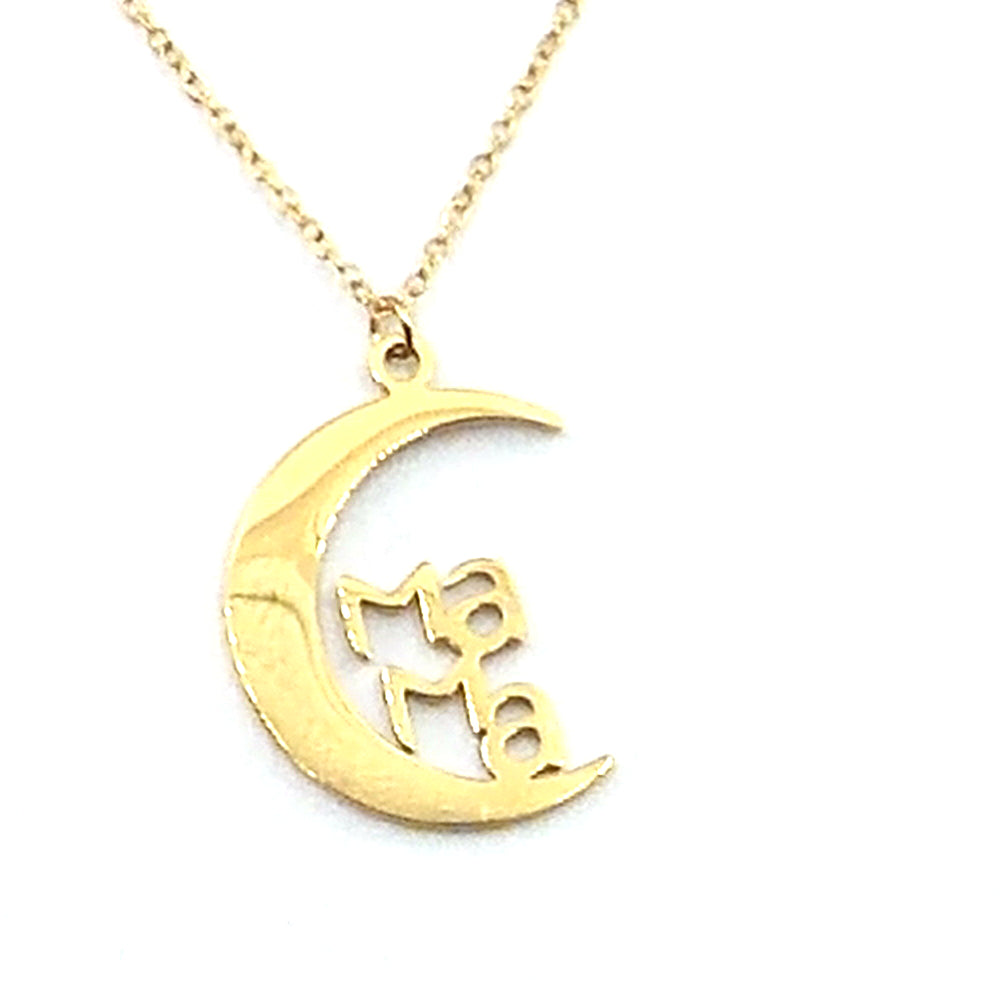 Colgante en forma de luna "mama" (dorado)