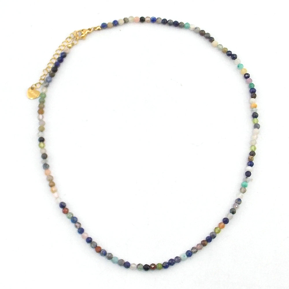 Colgante de piedras varias mezcladas (modelo 2) (facetado)