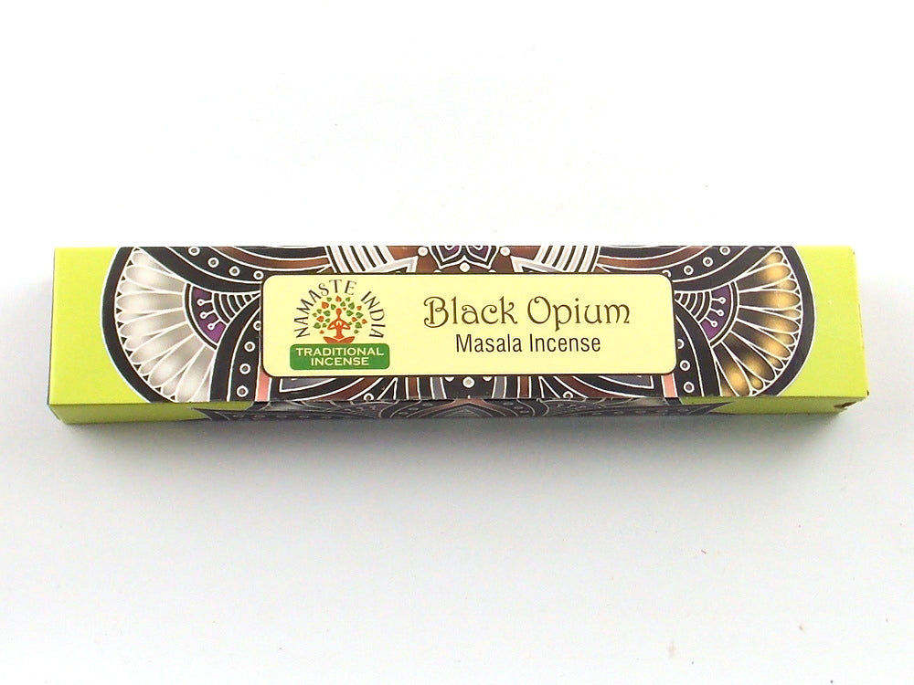 INCIENSO MARCA NAMASTE INDIA FRAGANCIA OPIO NEGRO