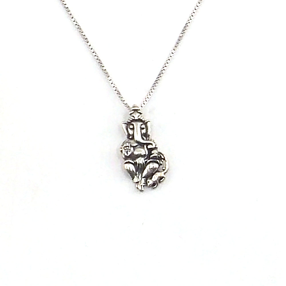 Colgante de plata de ley de Ganesha de 20x10mm aprox. con cadena de 45cm