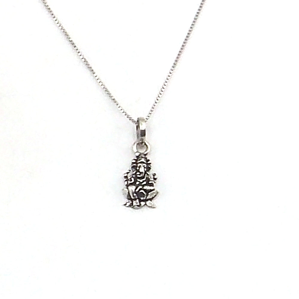 Colgante de plata de ley de Ganesha de 20x10mm aprox. con cadena de 45cm