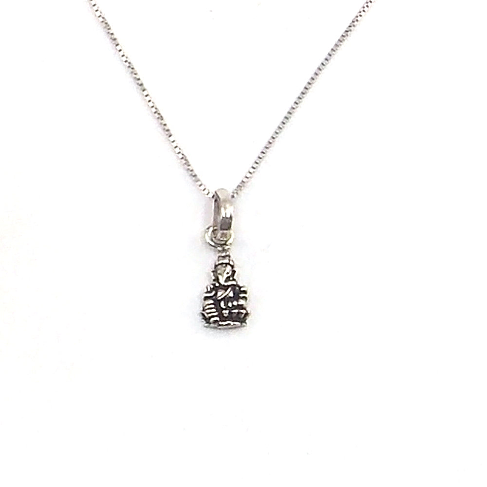 Colgante de plata de ley de Ganesha de 15x5mm aprox. con cadena de 45cm