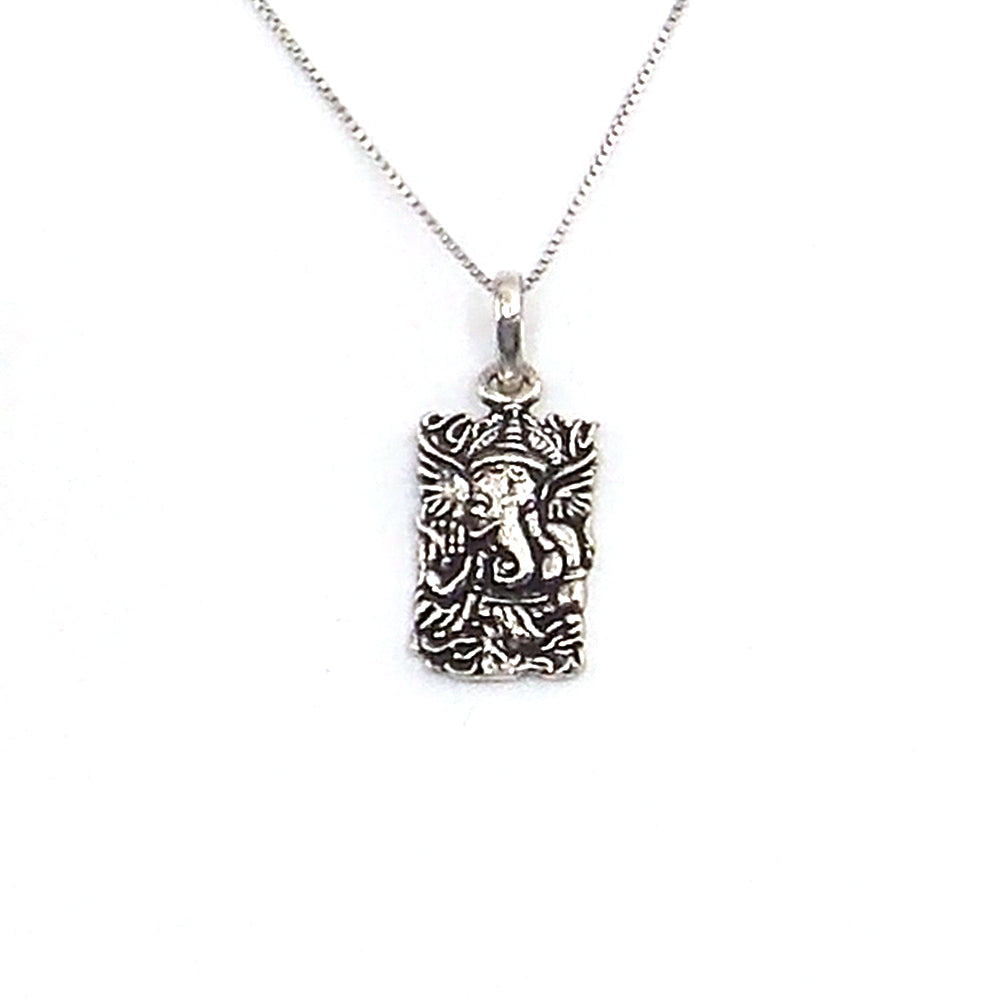 Colgante de plata de ley de Ganesha de 25x14mm aprox. con cadena de 45cm