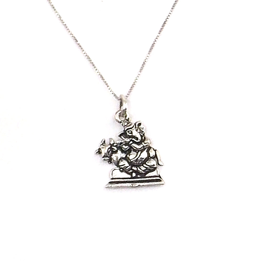 Colgante de plata de ley de Ganesha de 30x20mm aprox. con cadena de 45cm
