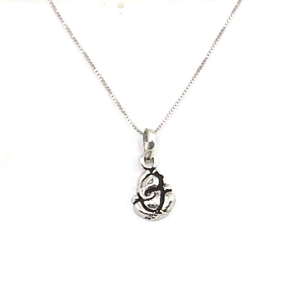 Colgante de plata de ley de Ganesha de 20x10mm aprox. con cadena de 45cm