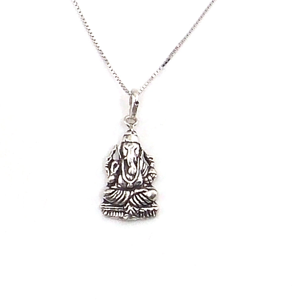 Colgante de plata de ley de Ganesha de 25x15mm aprox. con cadena de 45cm