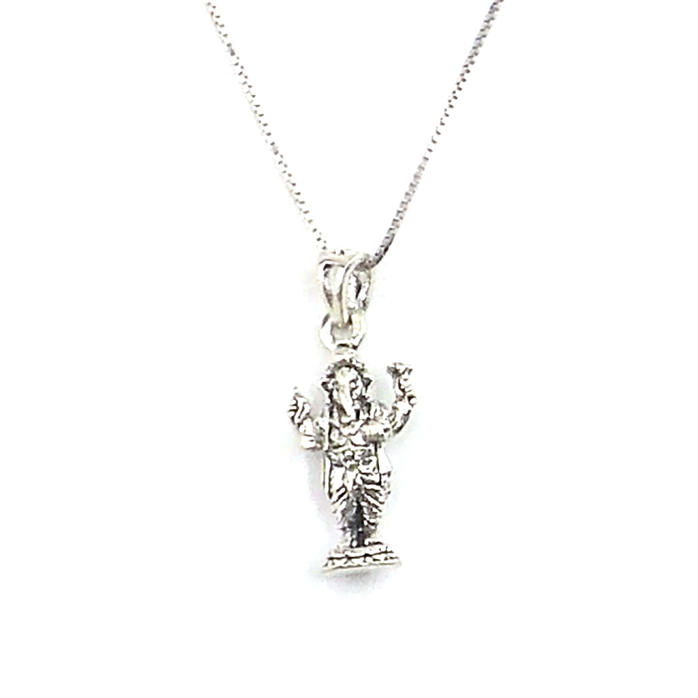 Colgante de plata de ley de Ganesha de 25x10mm aprox. con cadena de 45cm
