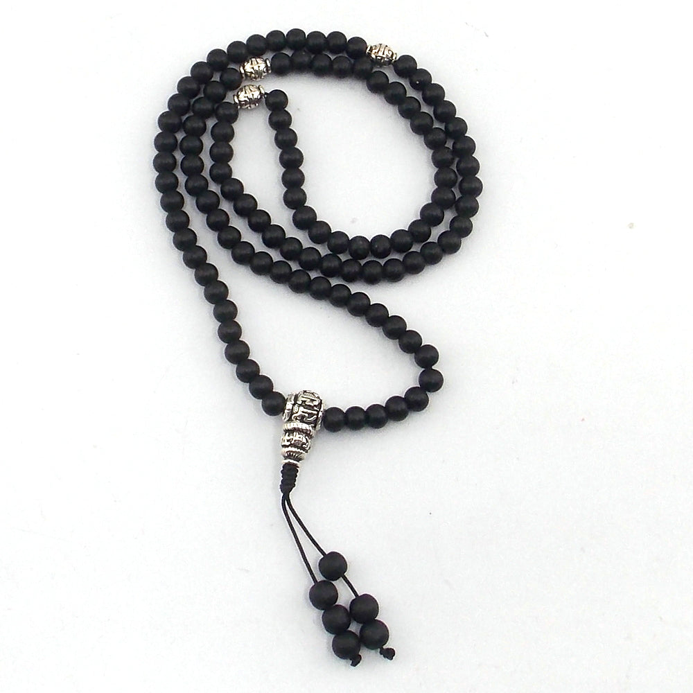 Jap mala de piedra natural de Shaligram de 10mm con bola