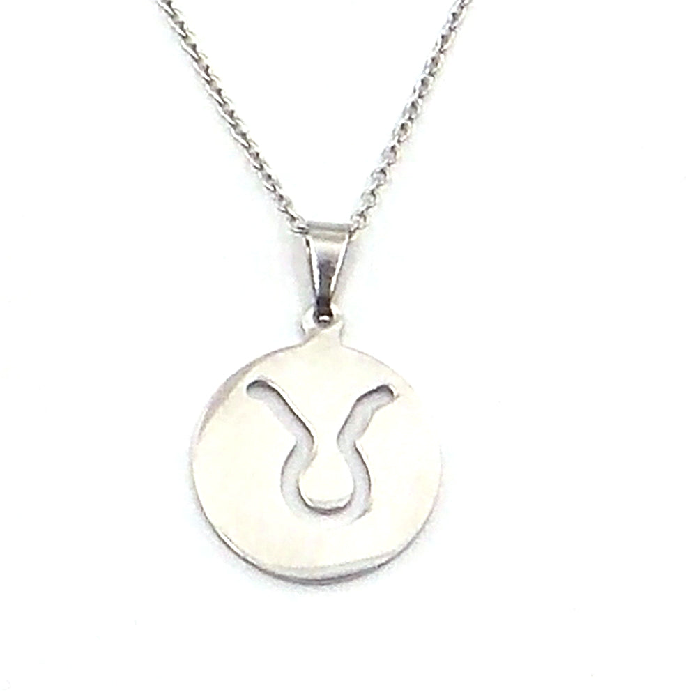 Colgante de acero del signo del zodiaco de tauro
