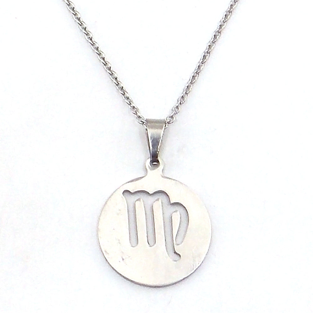 Colgante de acero del signo de zodiaco de virgo