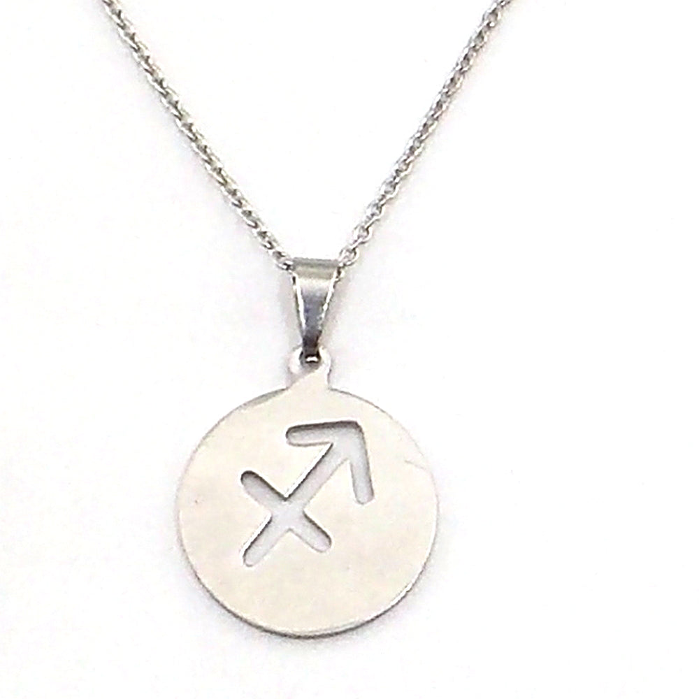 Colgante de acero del signo de zodiaco de Sagitario