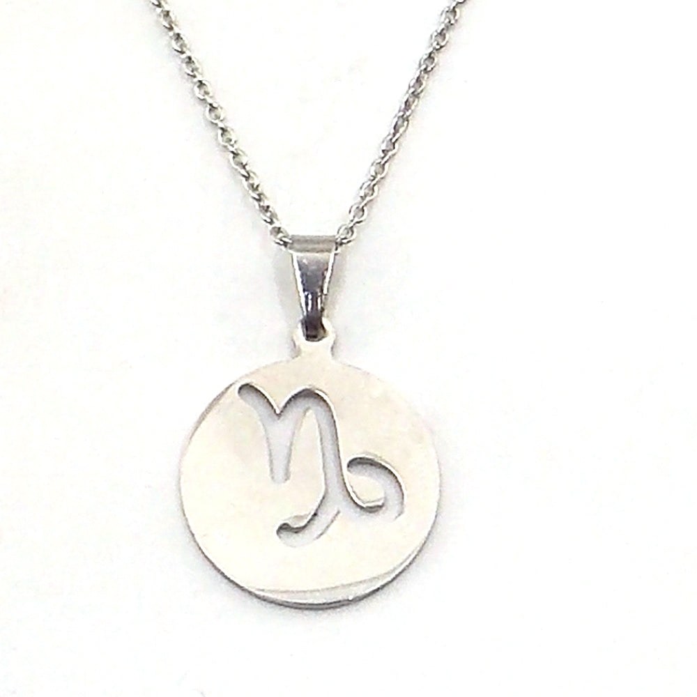 Colgante de acero del signo de zodiaco de capricornio
