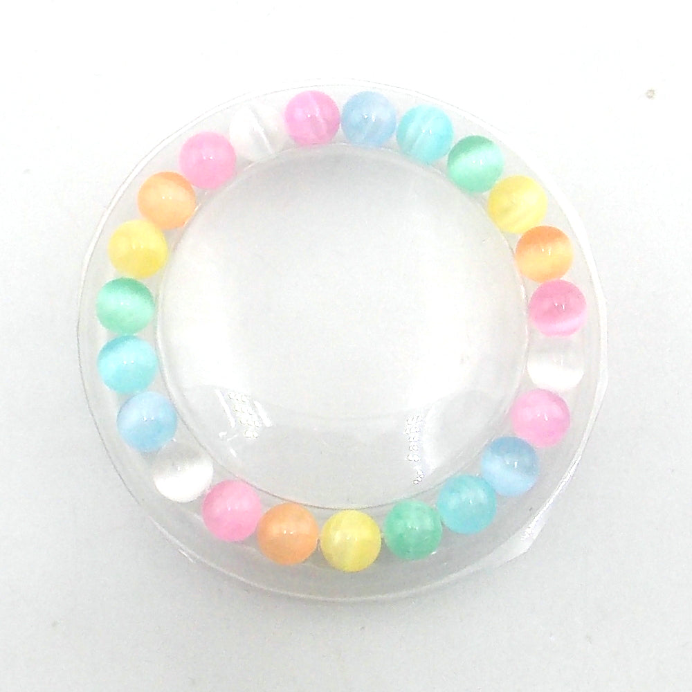 Pulsera de piedra natural de Selenita de 8mm (multicolor)