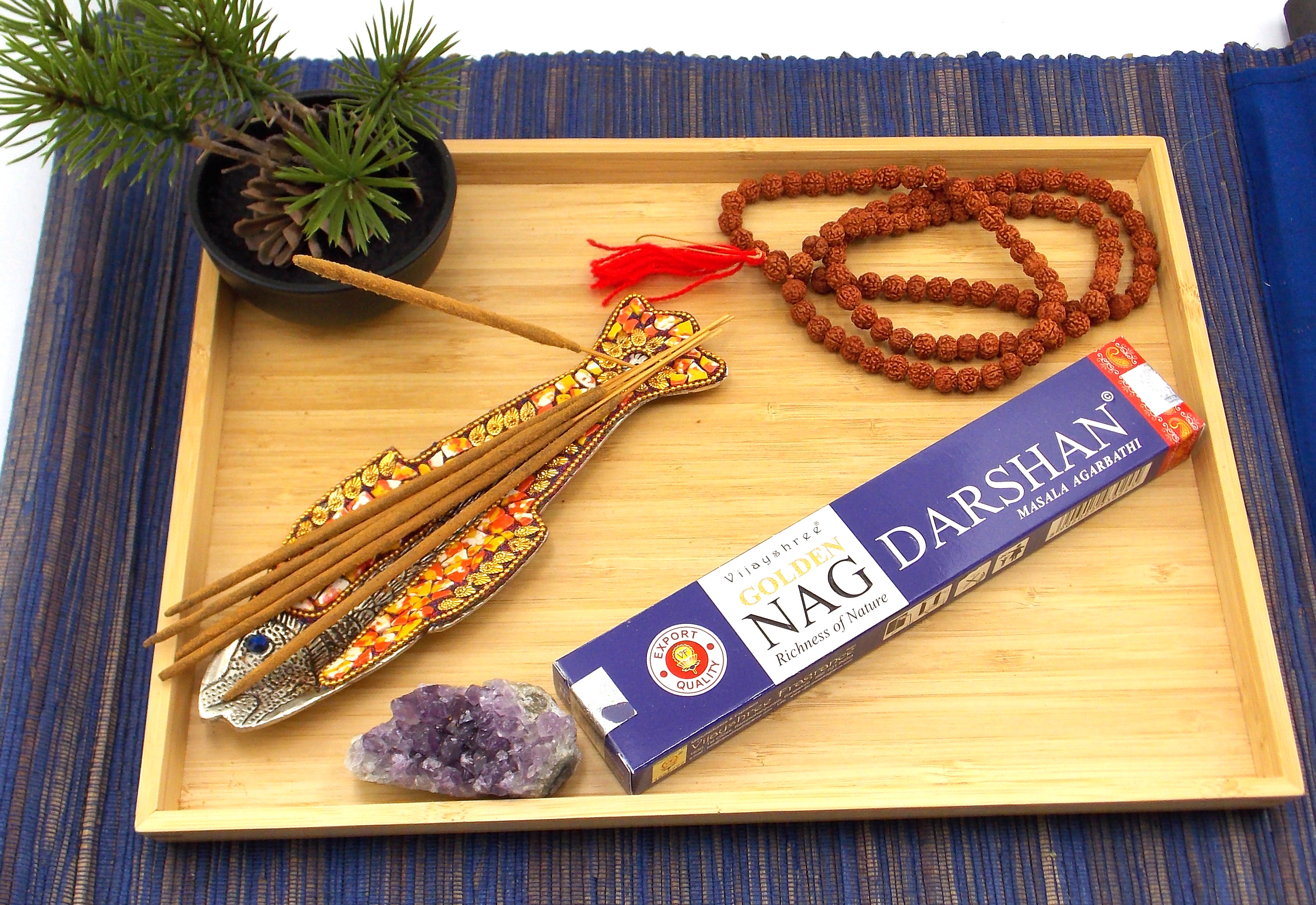 INCIENSO DE MARCA VIJAYSHREE FRAGANCIA NAG DARSHAN