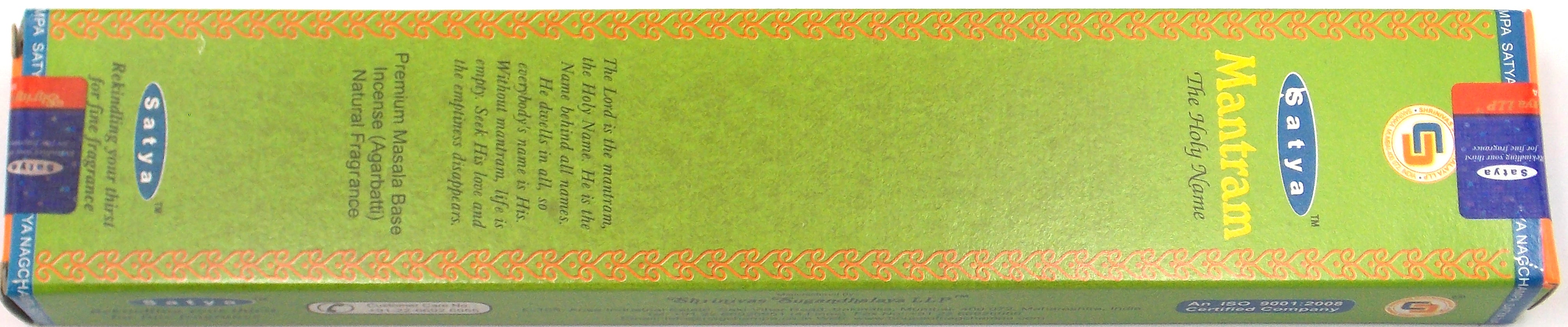 INCIENSO DE MARCA SATYA SAI BABA FRAGANCIA MANTRAM