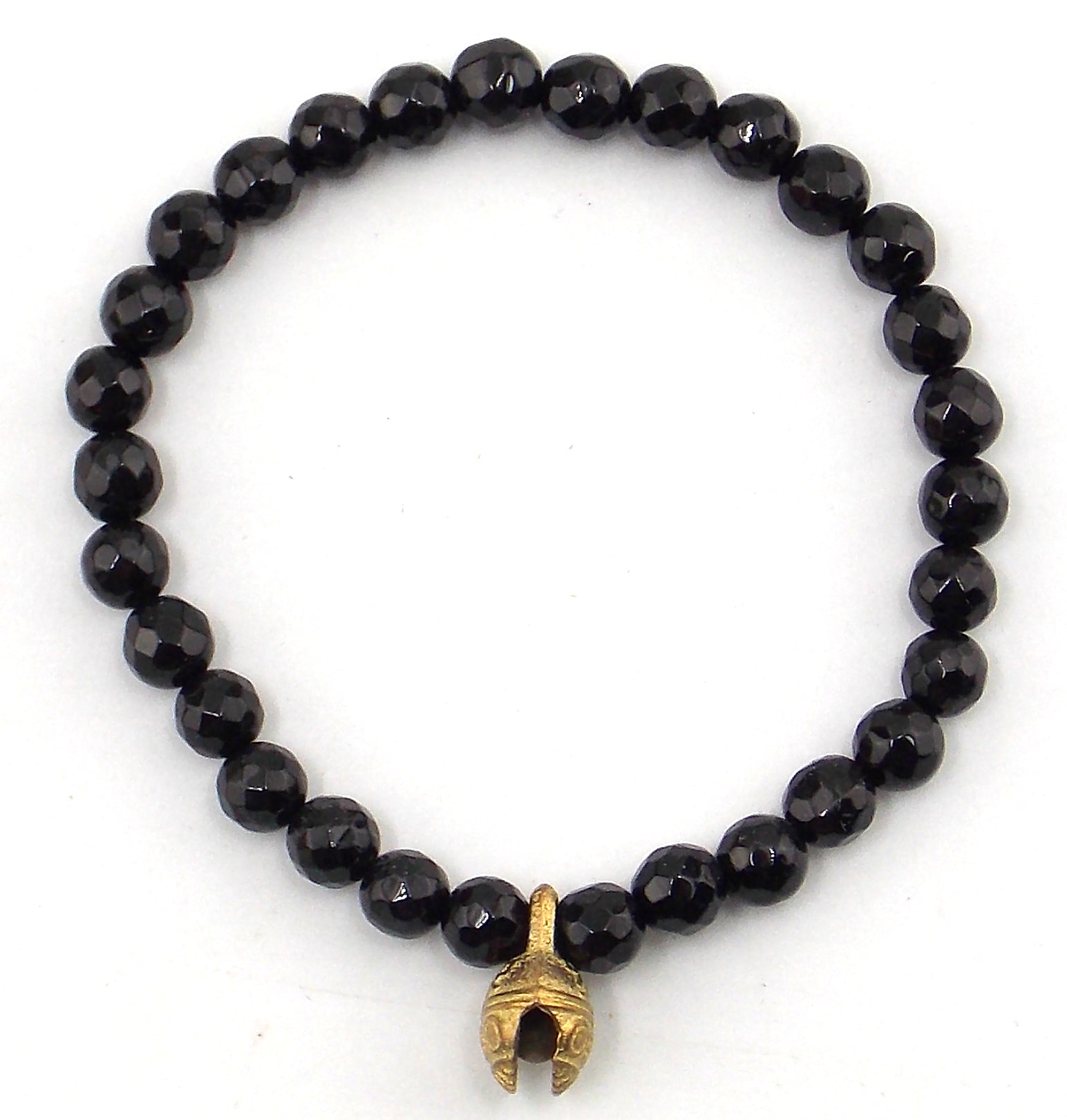 Pulsera de Ónix de 6mm con cascabel