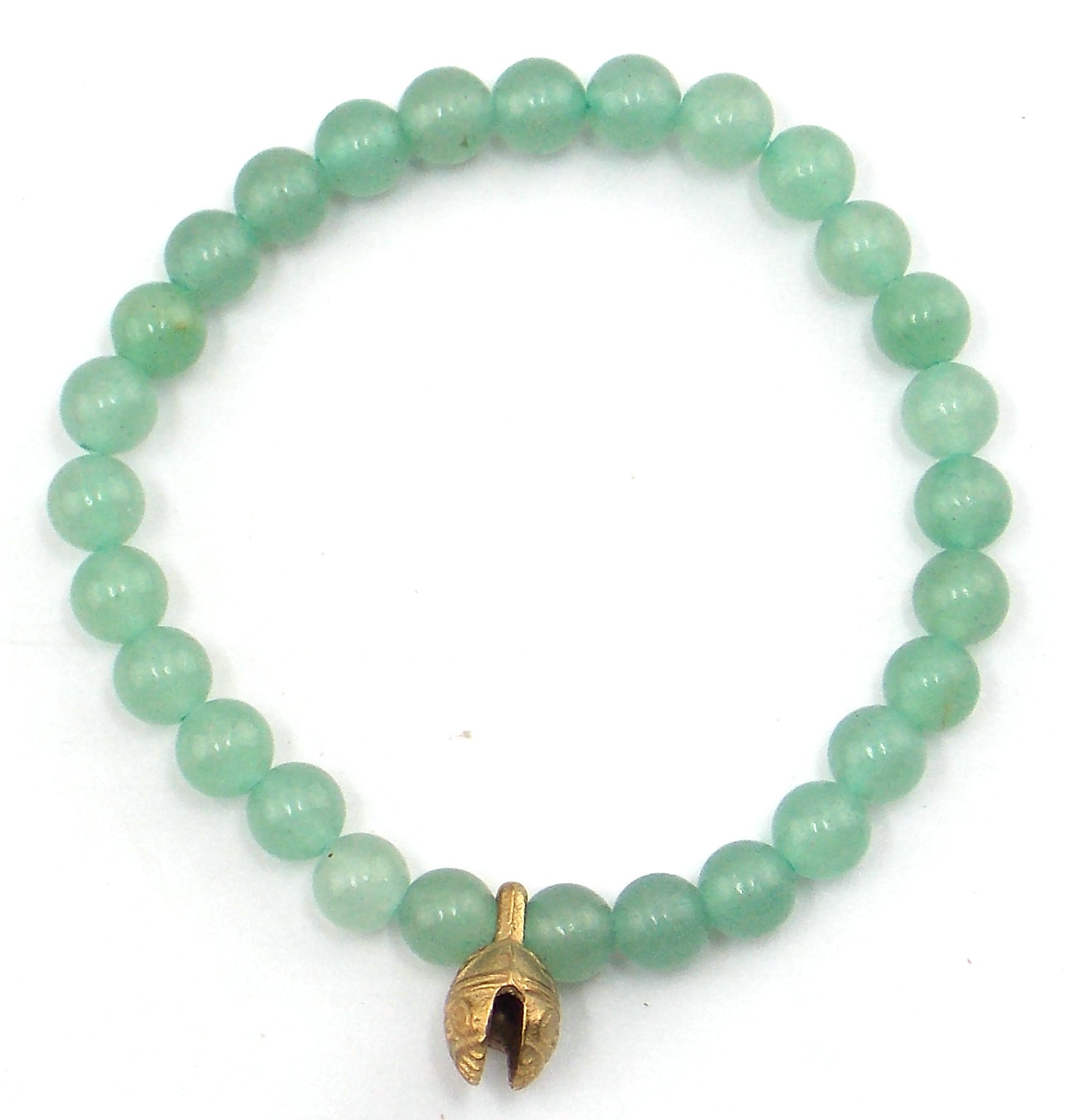 Pulsera de Aventurina de 6mm con cascabel