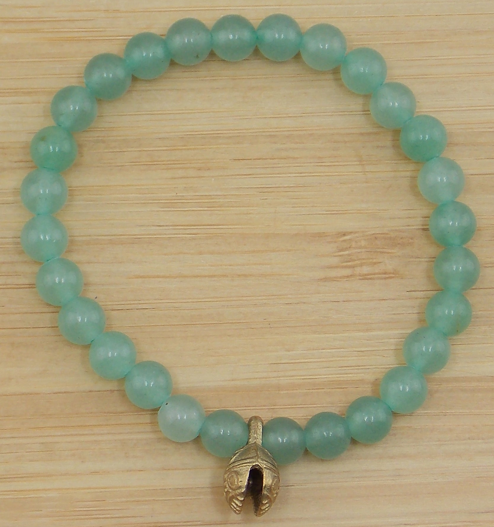 Pulsera de Aventurina de 6mm con cascabel