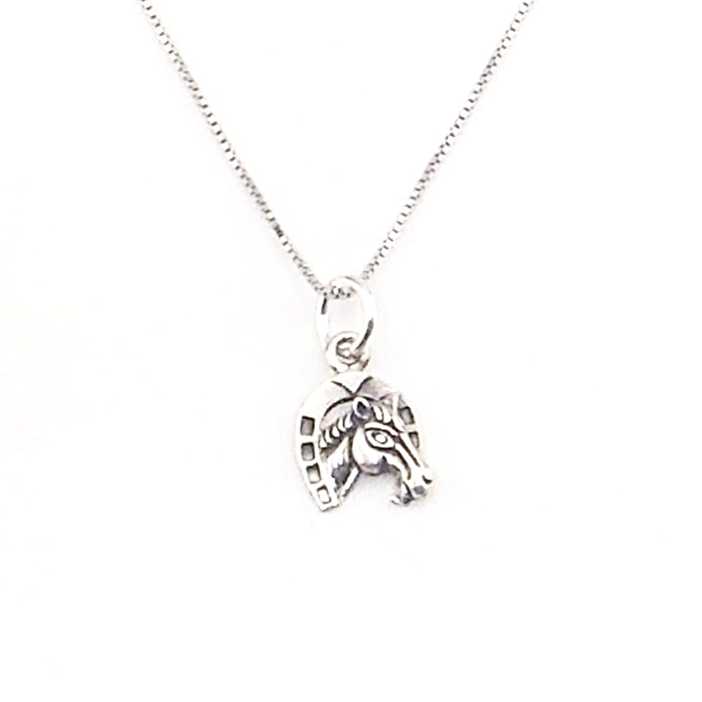 Colgante de plata de ley de herradura de 18x12mm aprox. Con cadena de 45cm