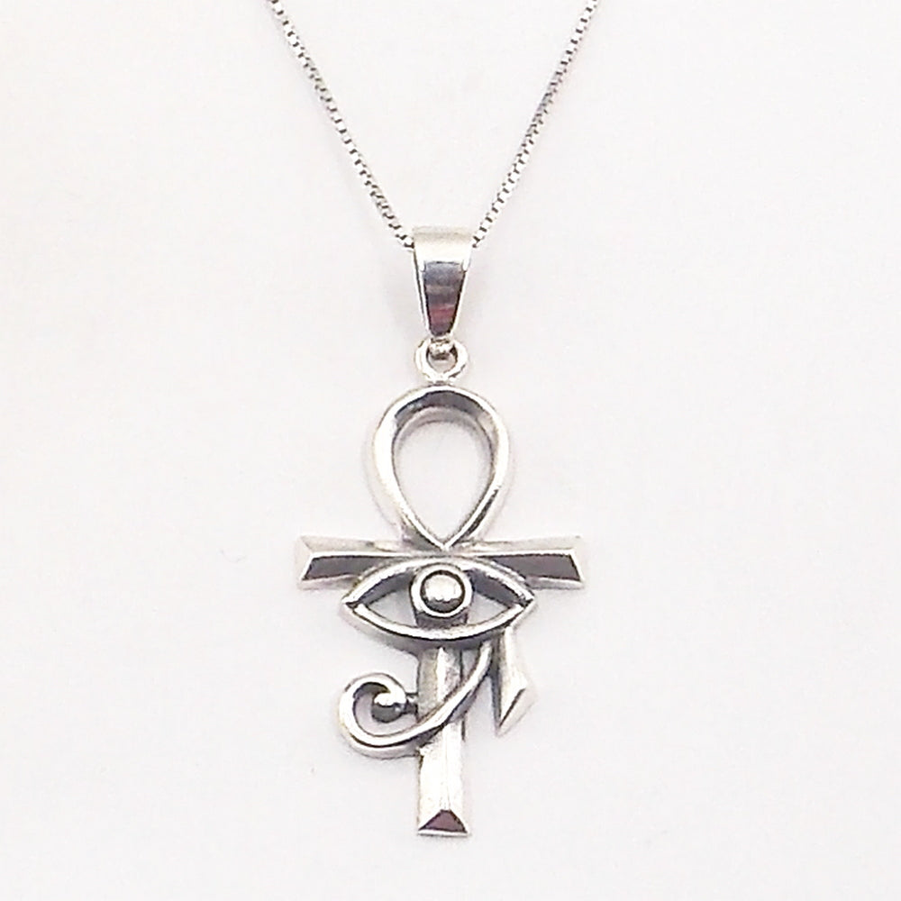 Colgante de de plata de ley de Ankh de 38x20mm aprox. Con cadena de 45cm