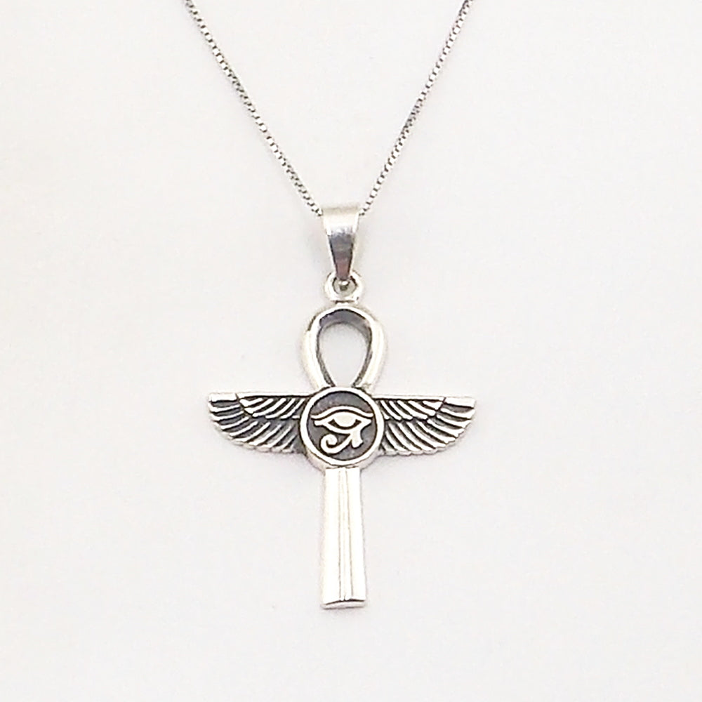 Colgante de de plata de ley de Ankh de 40x30mm aprox. Con cadena de 45cm