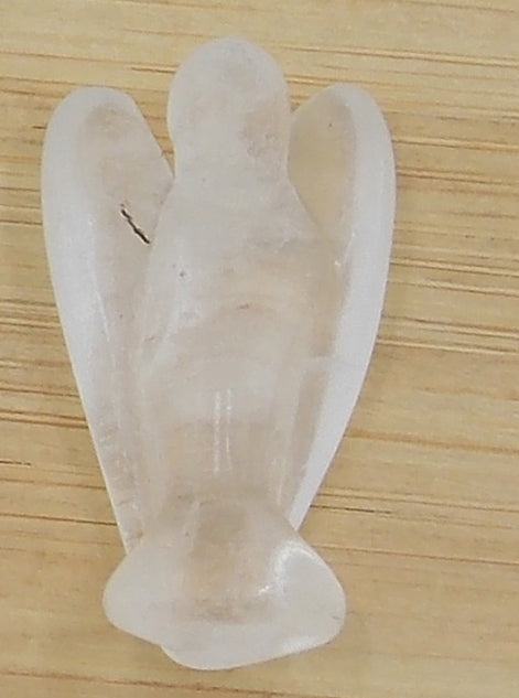 Figura de ángel de Cuarzo blanco de 35mm aprox.