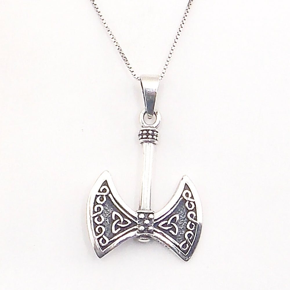 Colgante de plata de ley de martillo de Thor de 30x27mm aprox. Con cadena de 45cm