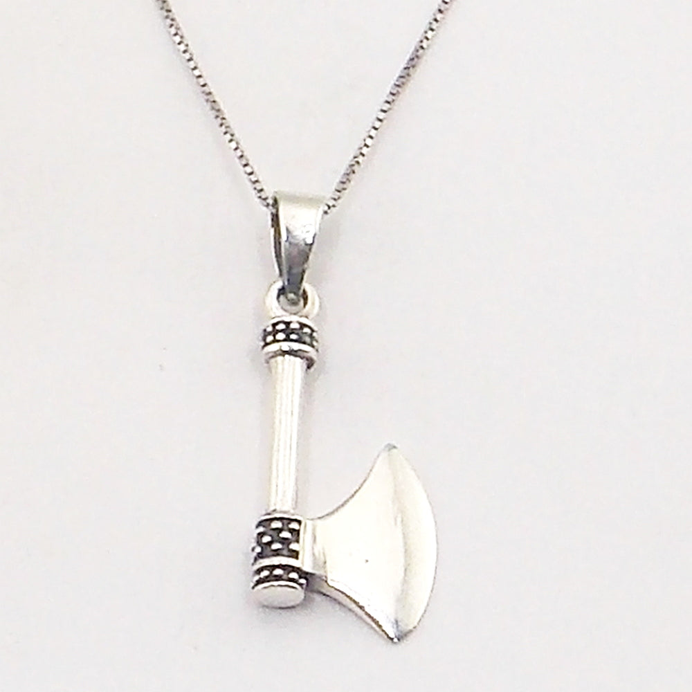 Colgante de plata de ley de martillo de Thor de 35x15mm aprox. Con cadena de 45cm