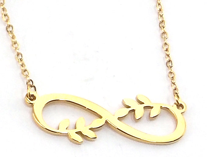 Colgante de acero en forma de infinito(dorado)