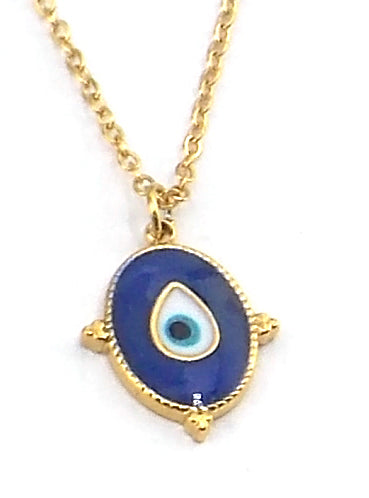 Colgante de acero en forma de ojo (dorado)