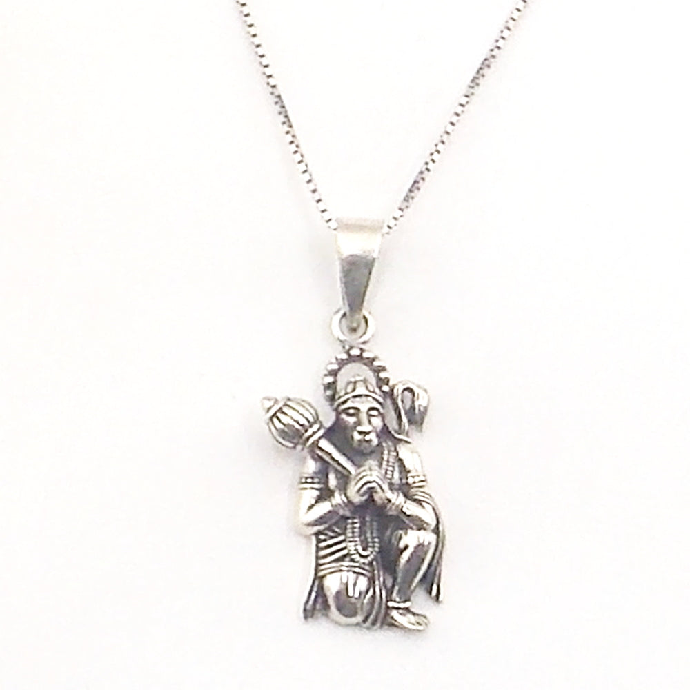 Colgante de plata de ley de Hanuman de 30x15mm aprox. Con cadena de 45cm