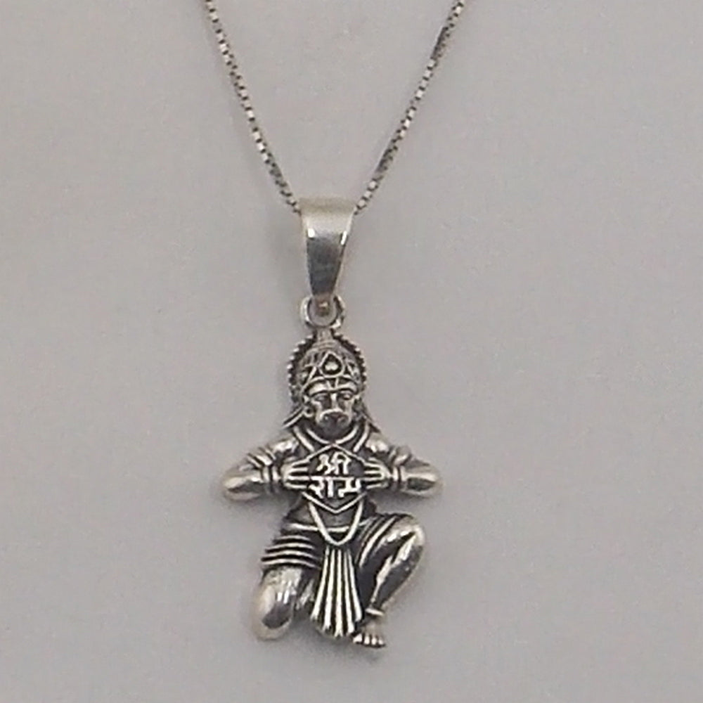 Colgante de plata de ley de Hanuman de 30x20mm aprox. Con cadena de 45cm