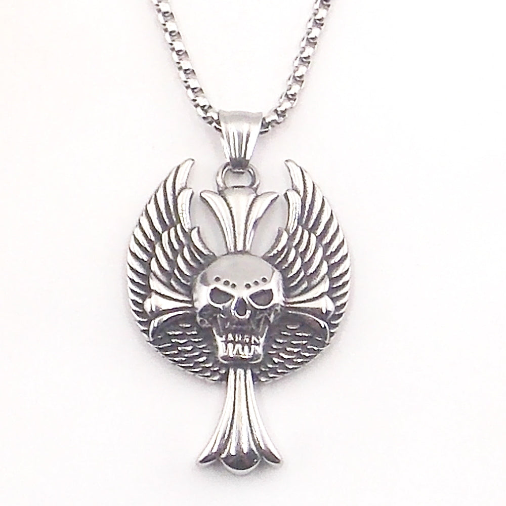 Colgante de acero inoxidable en forma de calavera