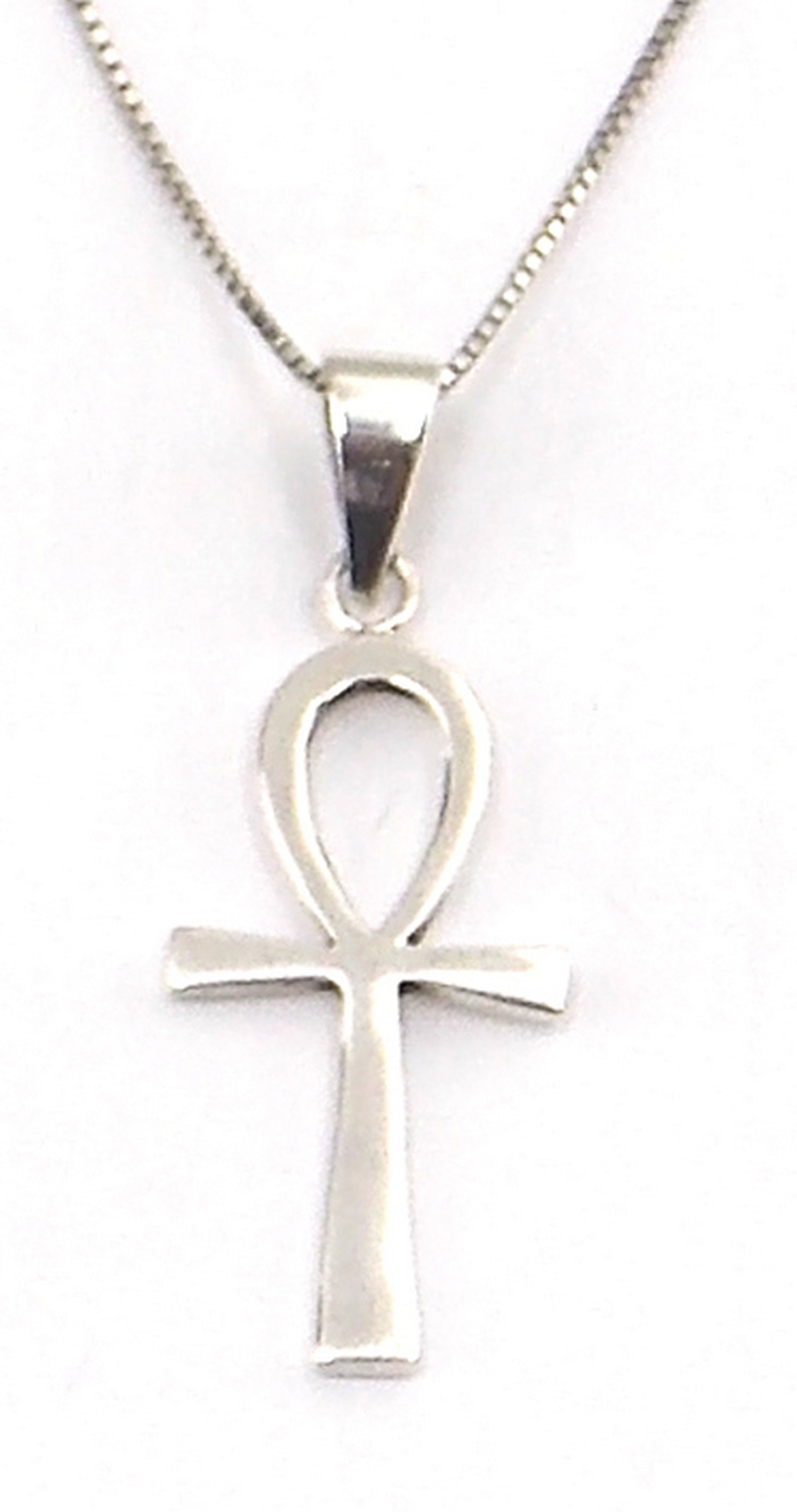 Colgante de plata de ley de Ankh de 33x15mm con cadena de 45cm