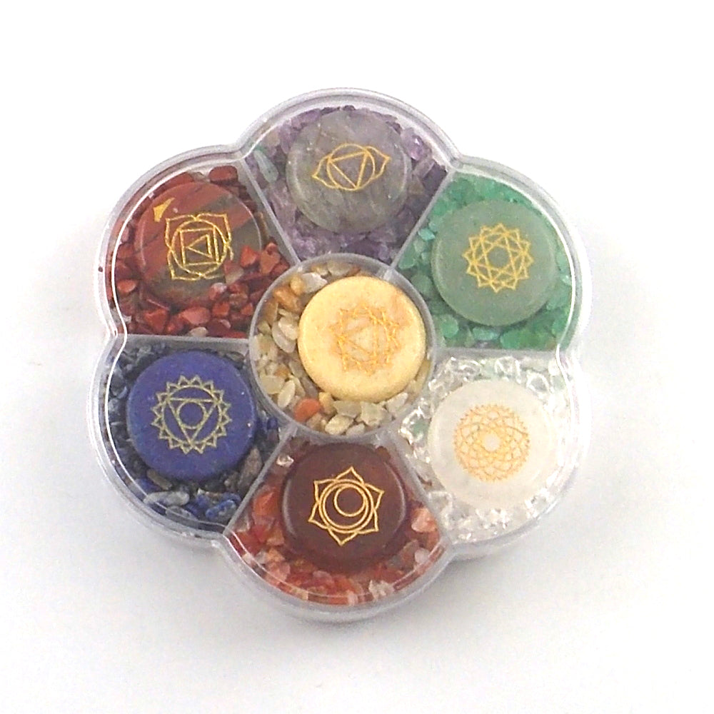 Juego de piedras de 7 chakras