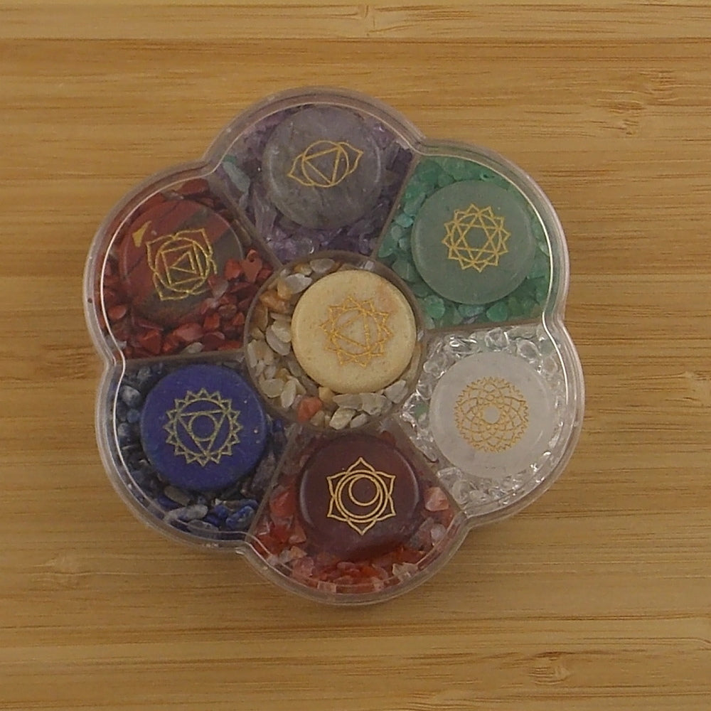 Juego de piedras de 7 chakras