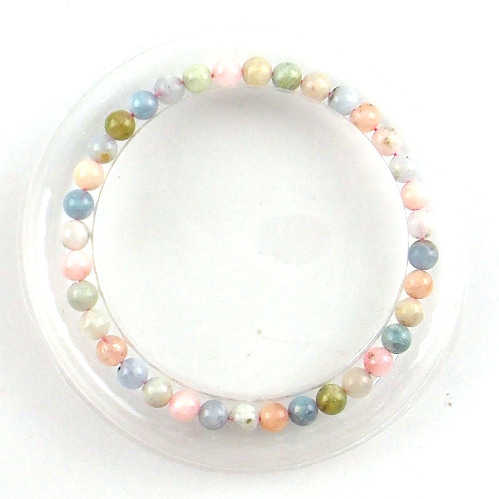 Pulsera de piedra natural de Morganita de 5mm