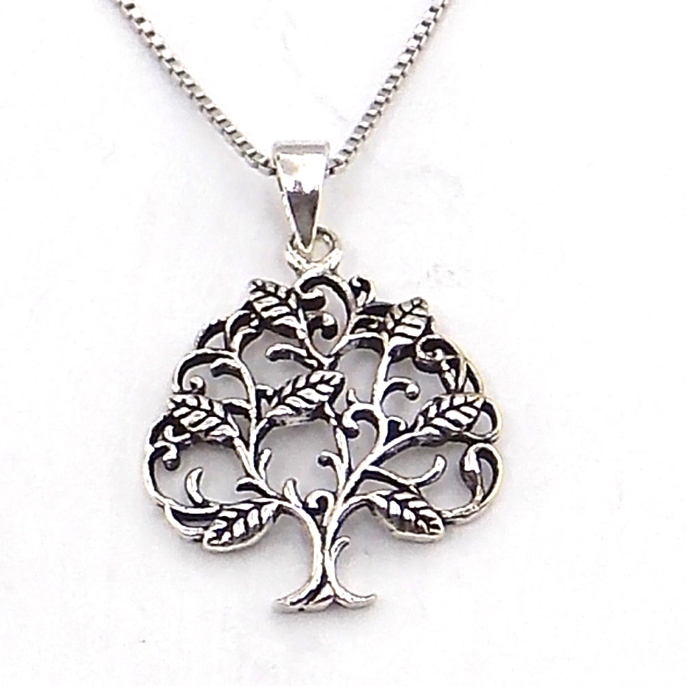 Colgante de plata de ley de Árbol de la vida de 20x19mm aprox. Con cadena de 45cm