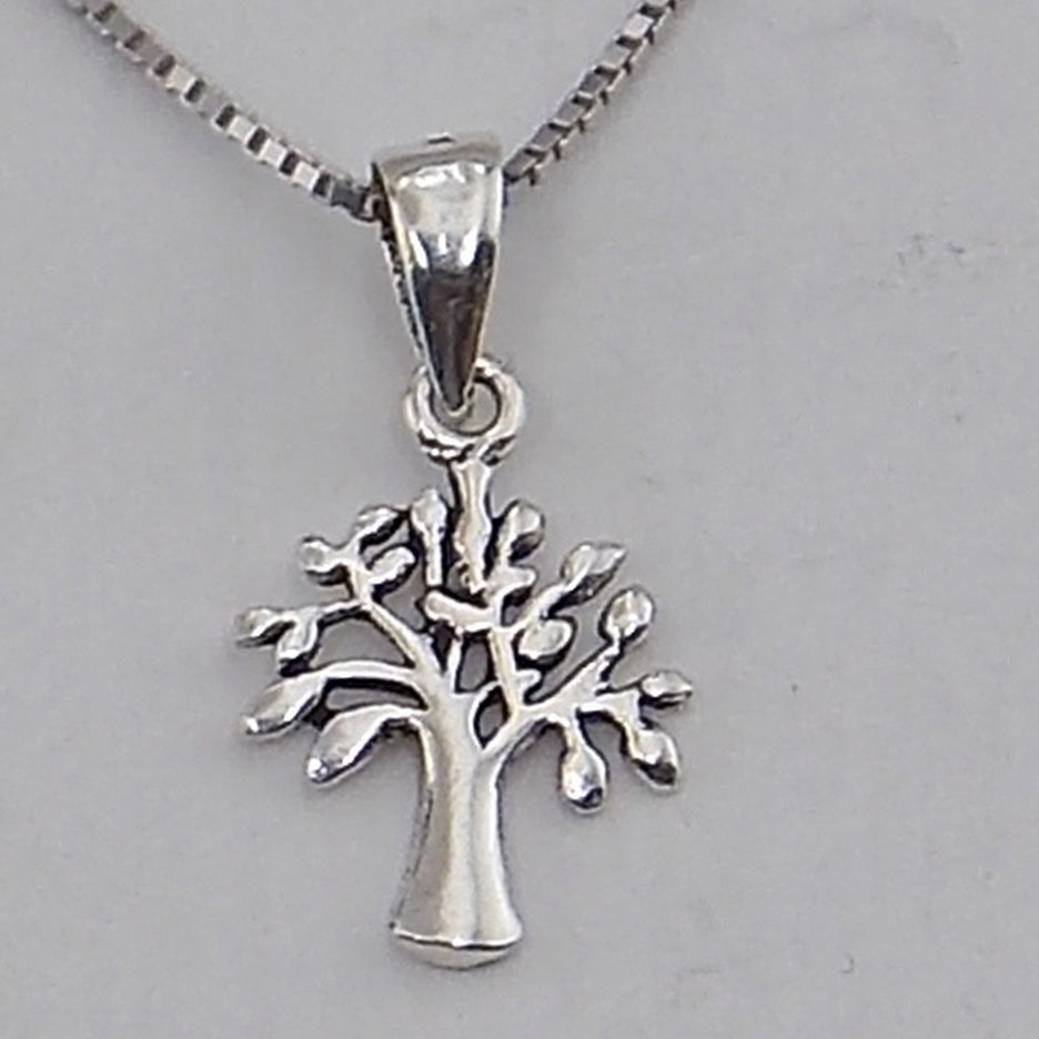 Colgante de plata de ley de Árbol de la vida de 13x11mm aprox. Con cadena de 45cm