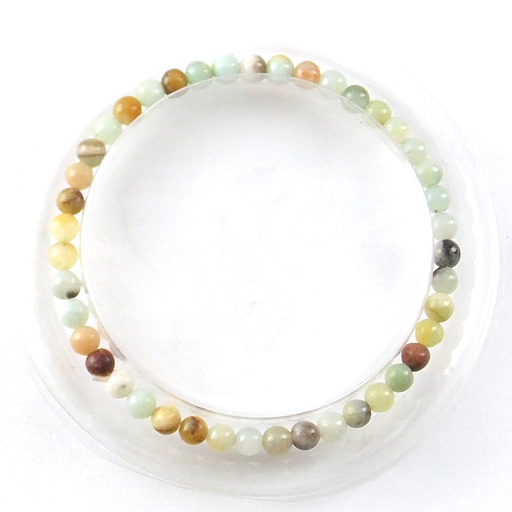 Pulsera de piedra natural de Amazonita de 4mm