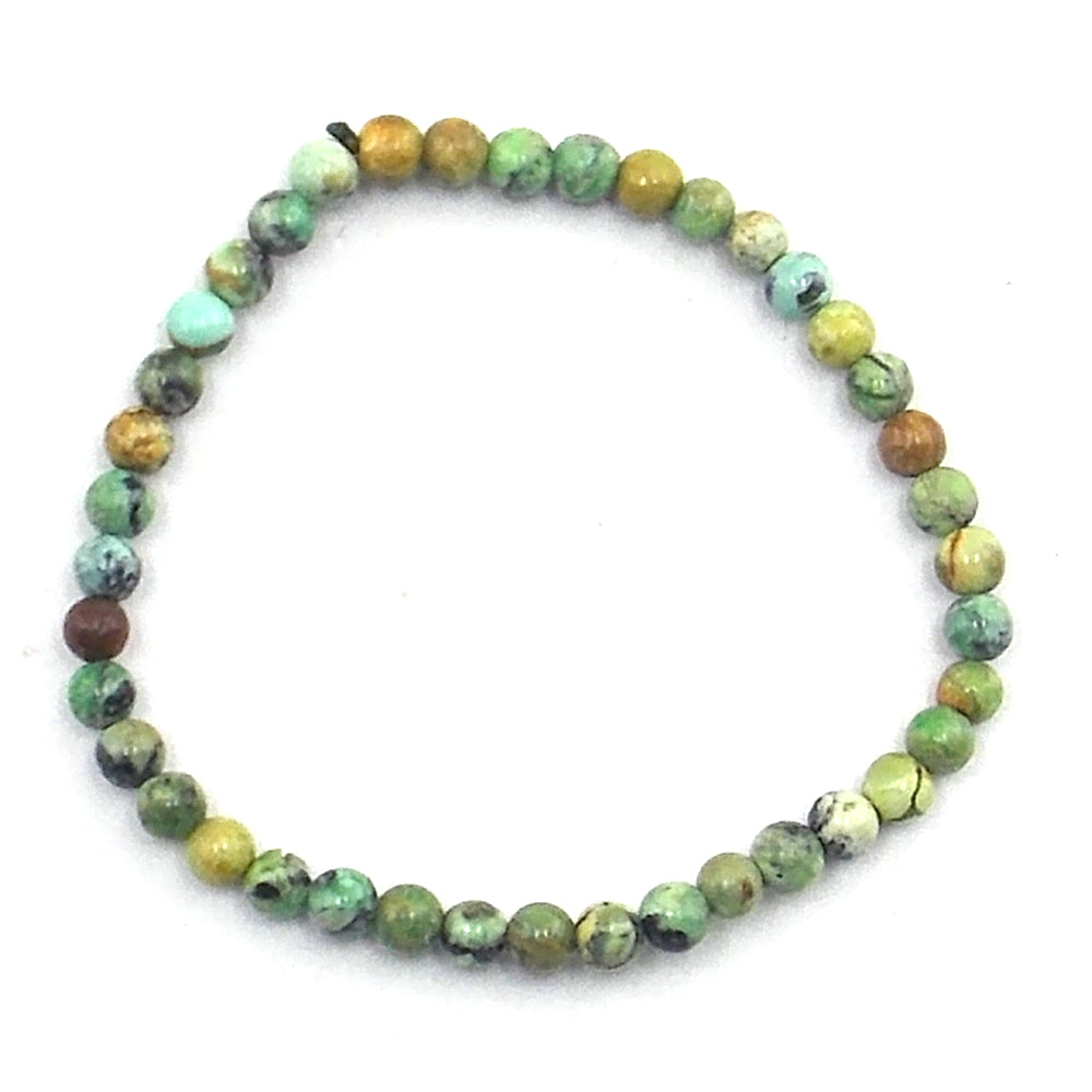 Pulsera de piedra natural de Crisoprasa de 4mm