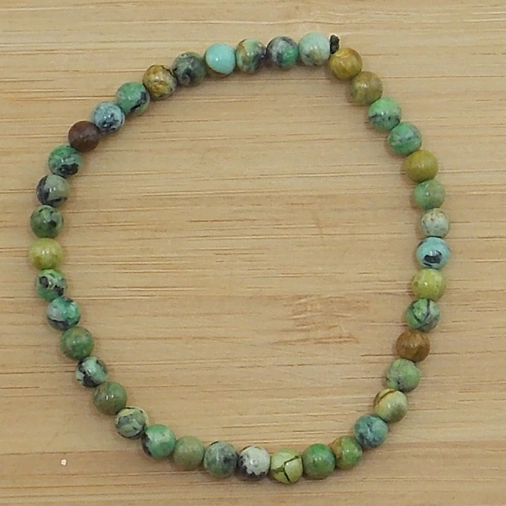 Pulsera de piedra natural de Crisoprasa de 4mm